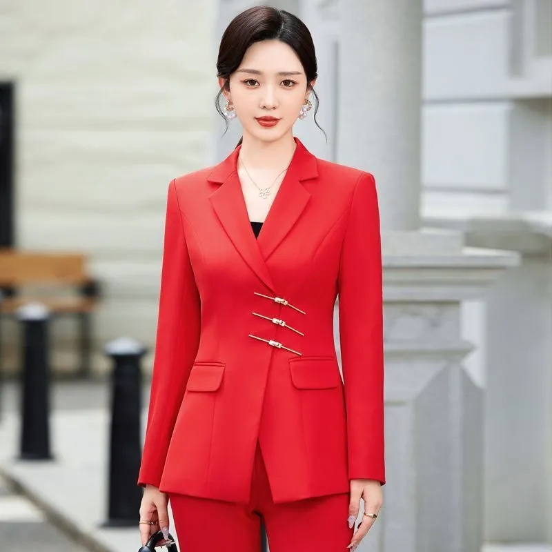 Women'S Red Formal Wear - 2025 mode Putih Merah Hitam jaket