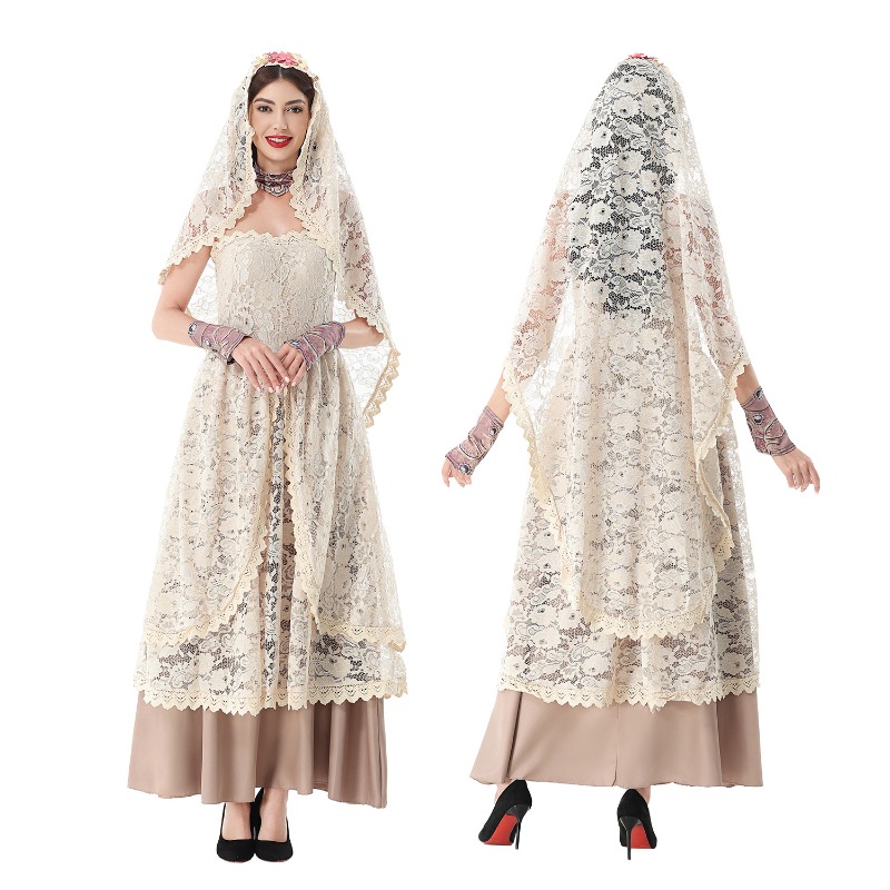 Lace Dress - Gaun Maxi Berenda Vintage untuk Wanita