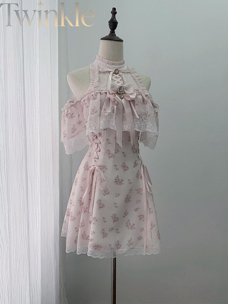 Midi Dress - Gaun musim panas bermotif bunga dengan
