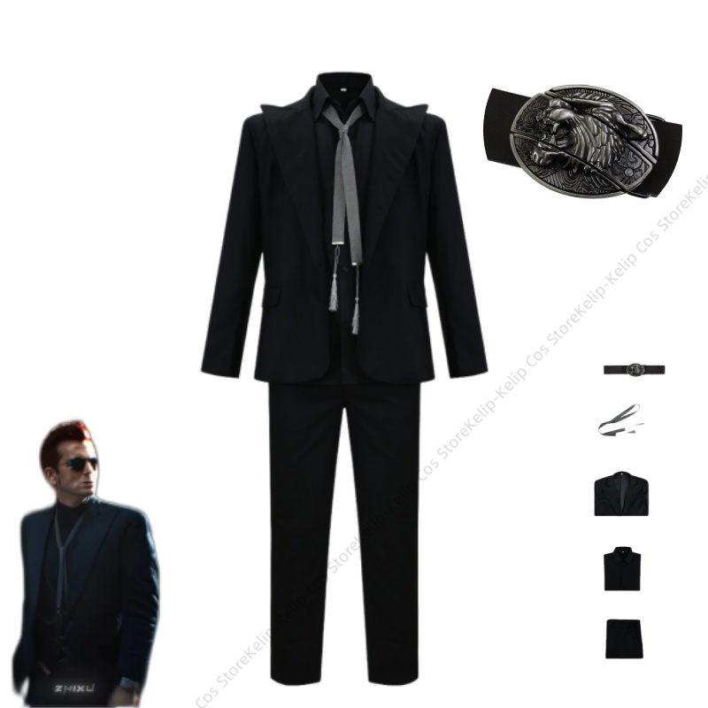 Womens Blazer - Kostum Cosplay GO Crowley Setelan Slim