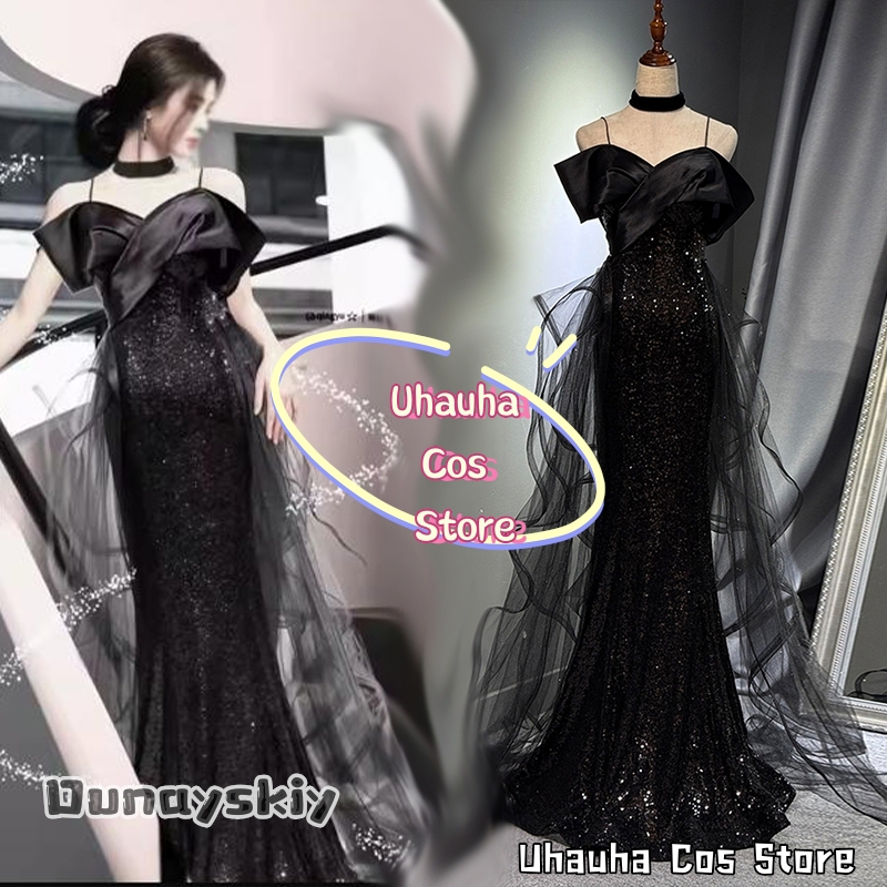Evening Gown - Kostum Gaun Malam Mewah Cosplay aBcUH@Gaun