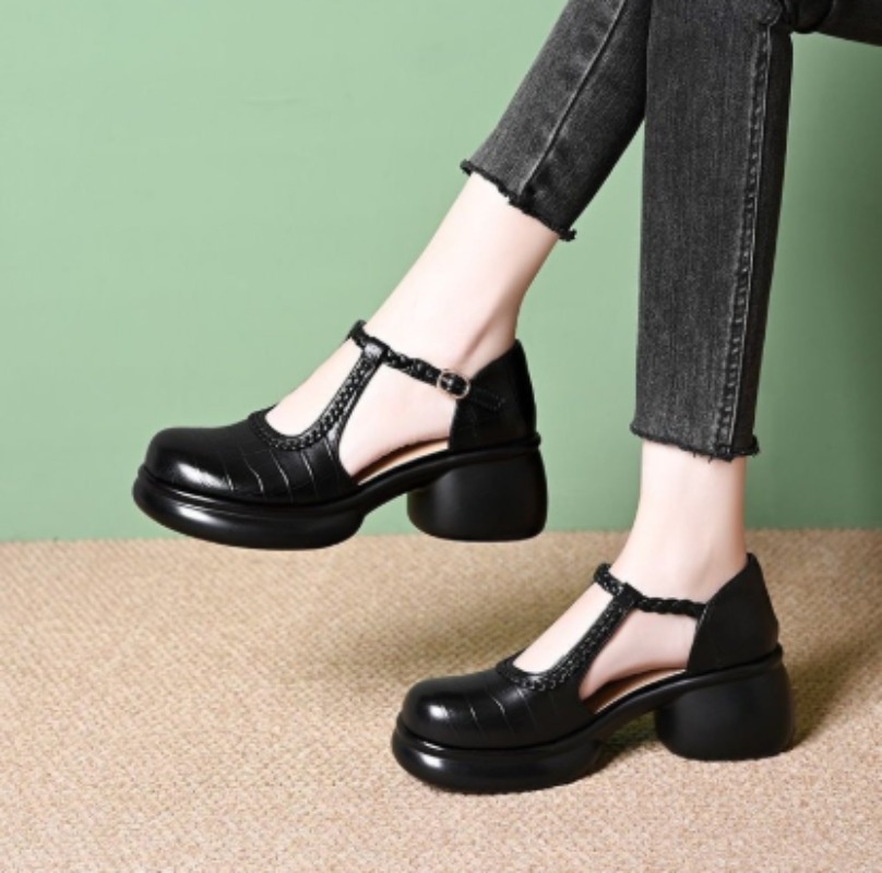 Womens Heels - Sandal Mary Jane Wanita Warna Hitam