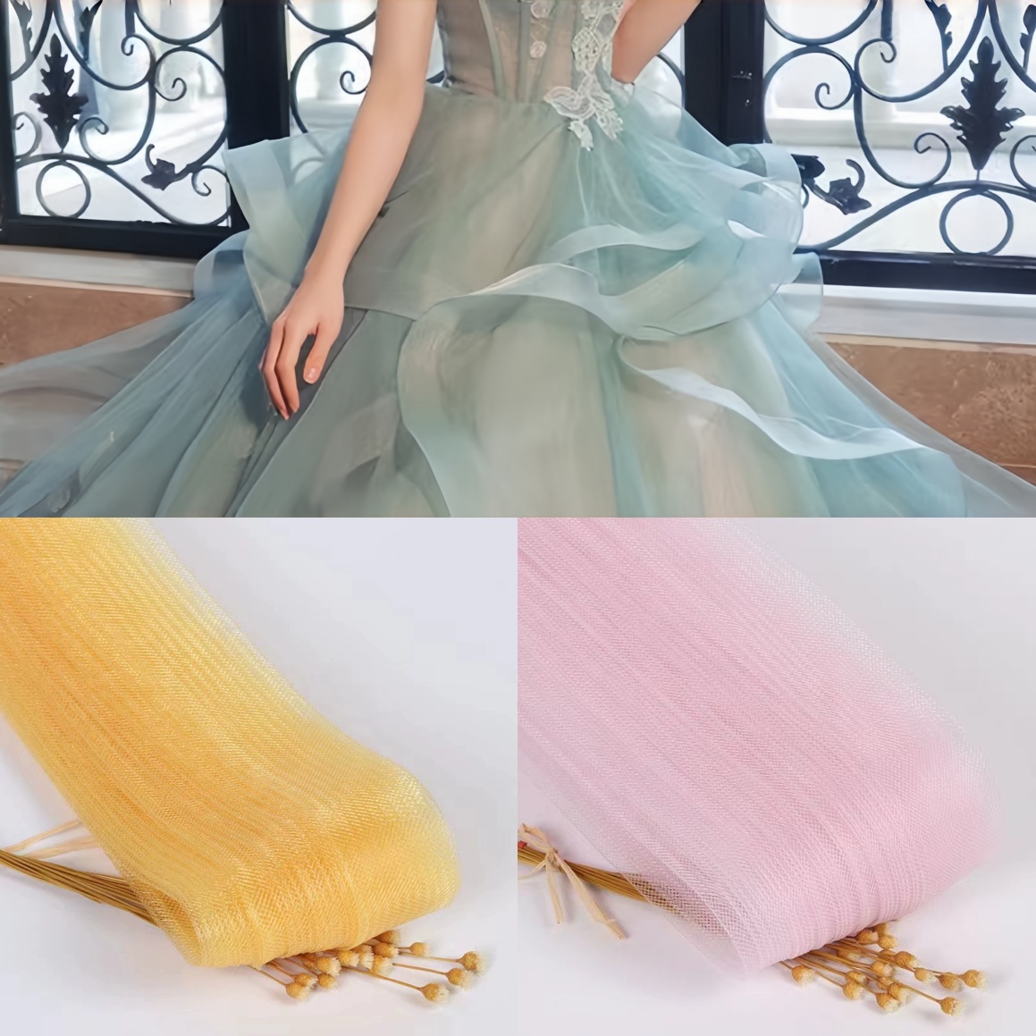 Formal Dress - Kain Jaring Elastis untuk Menjahit Gaun