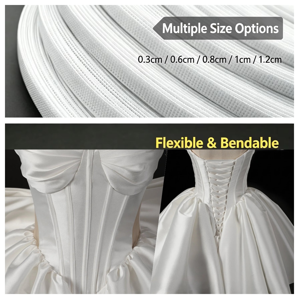 Roll Polyester Fish Boning Cor - Wedding Dress ulasan dan harga