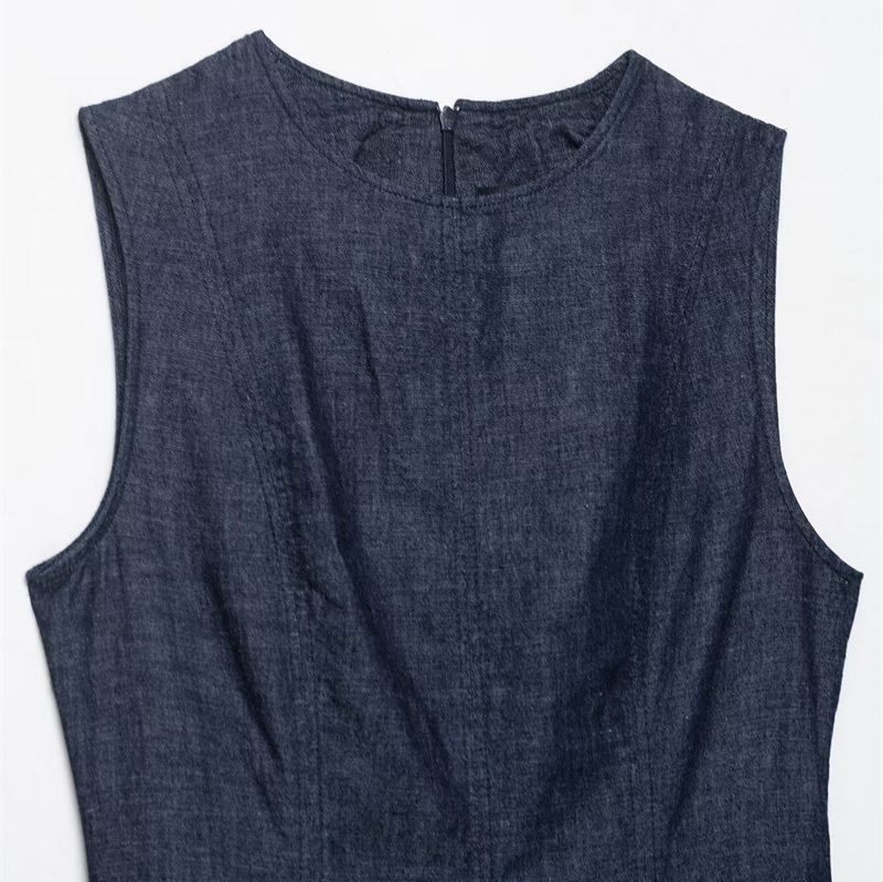 Gaun midi denim retro model sl - Midi Dress ulasan dan harga