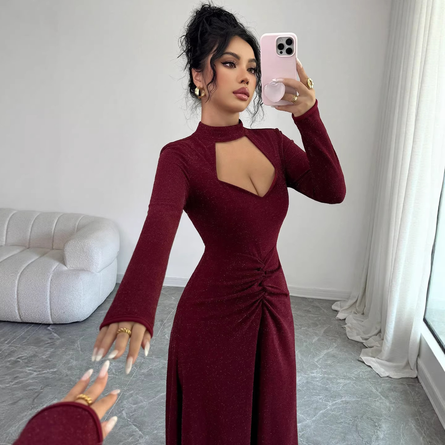 Gaun Midi Seksi Model Slim Fit - Midi Dress ulasan dan harga