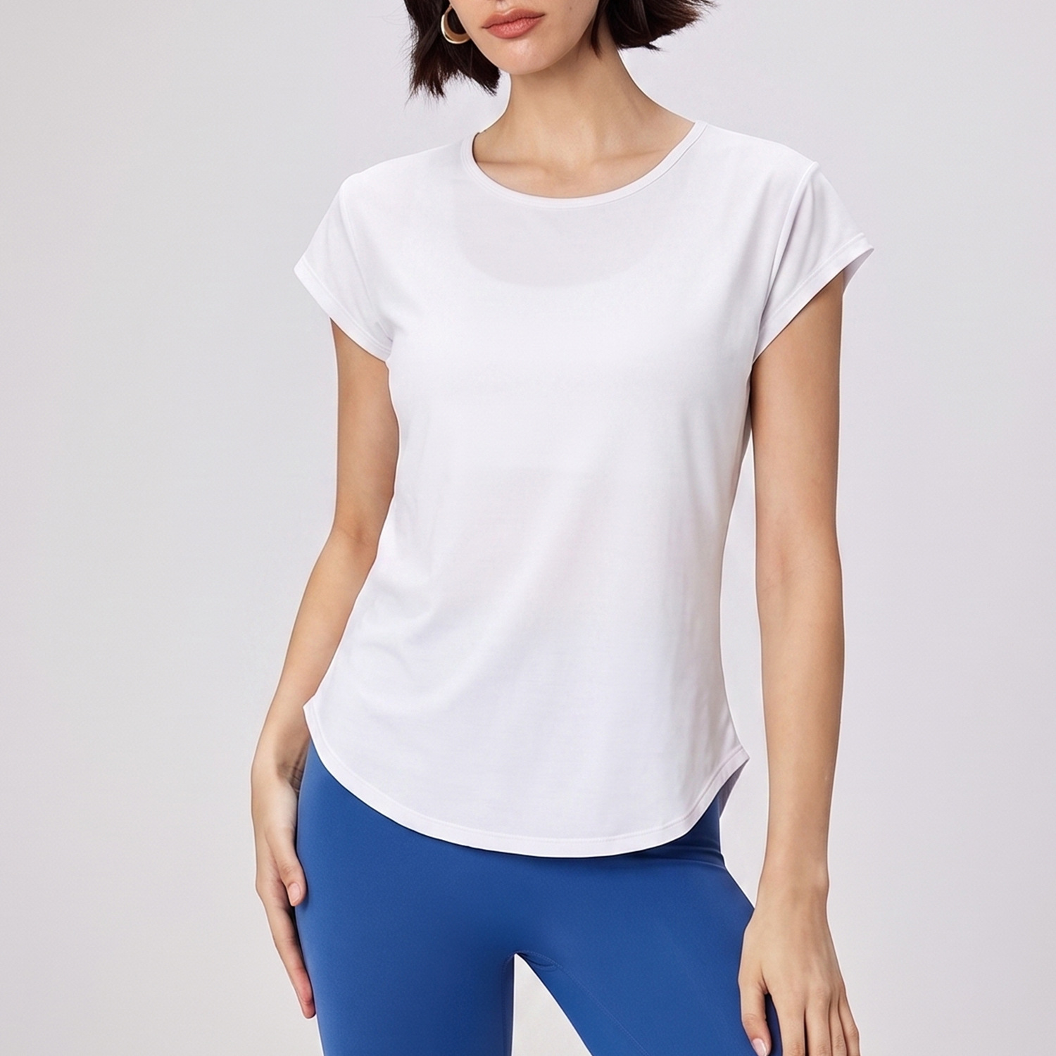 Kaos Yoga Lengan Pendek Bahan  - Silk Blouse ulasan dan harga