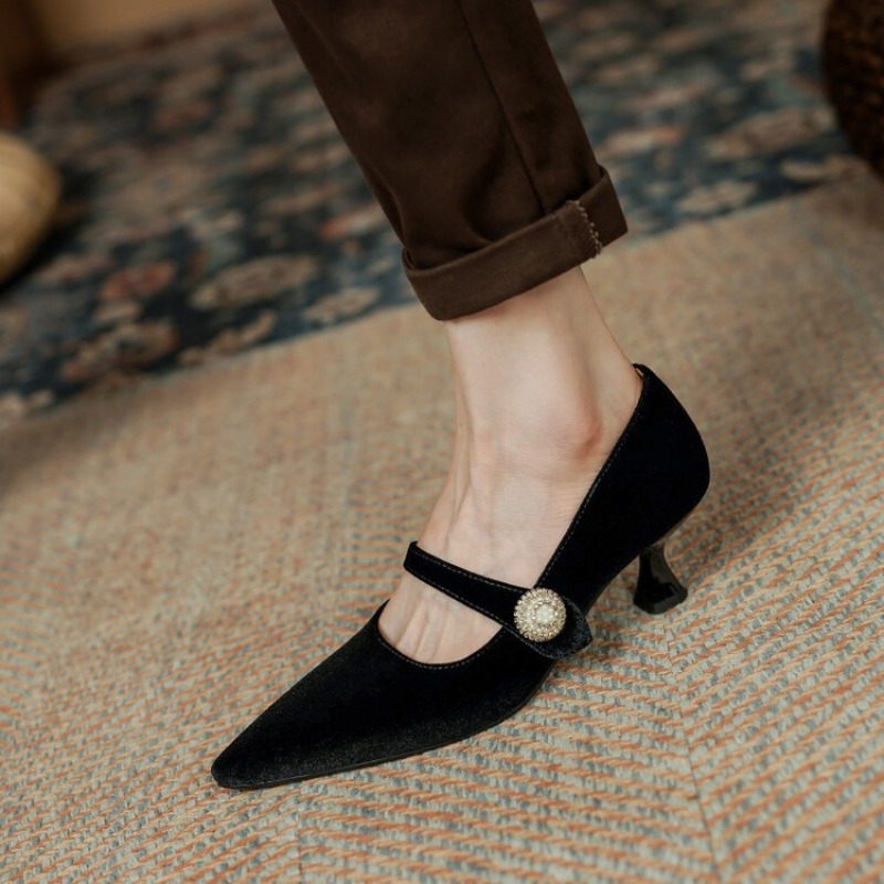 Sepatu Mary Jane Wanita Vintag - Womens Heels ulasan dan harga