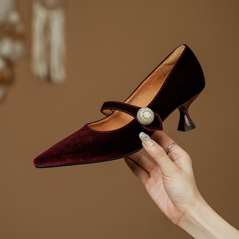 Sepatu Mary Jane Wanita Vintag - Womens Heels ulasan dan harga