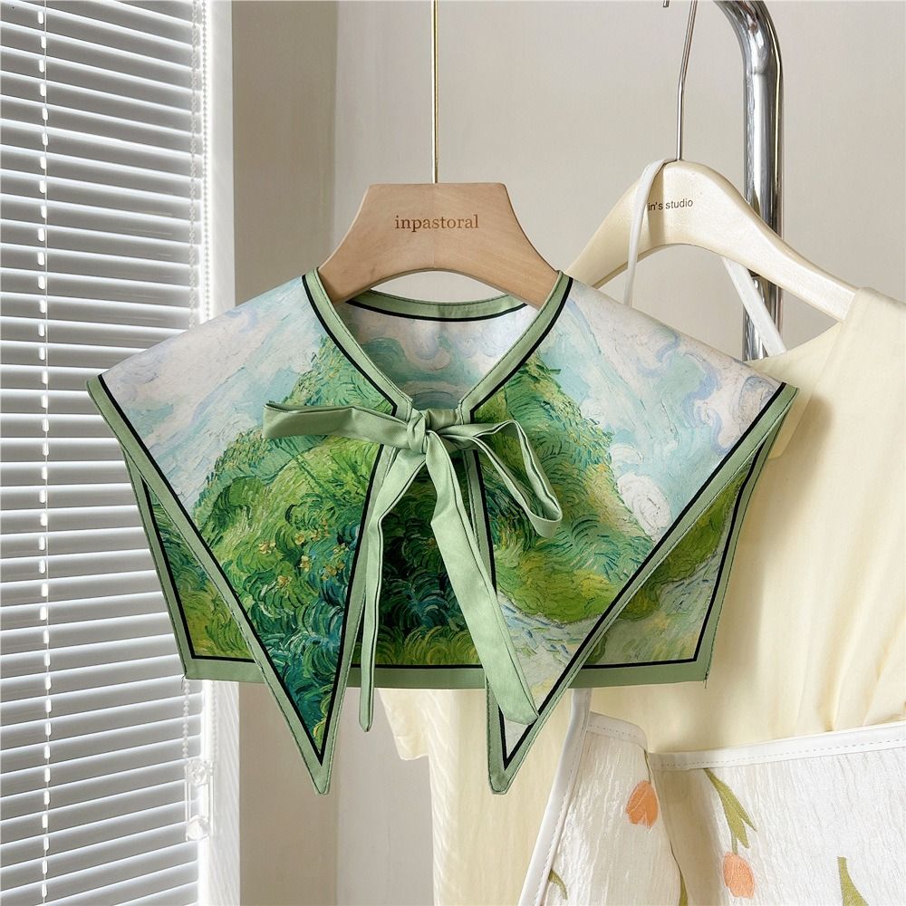 Kemeja pola bunga kerah palsu  - Silk Blouse ulasan dan harga