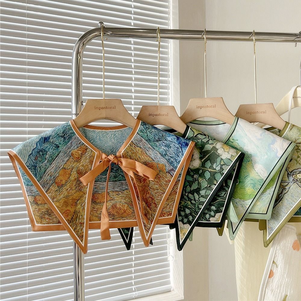 Kemeja pola bunga kerah palsu  - Silk Blouse ulasan dan harga