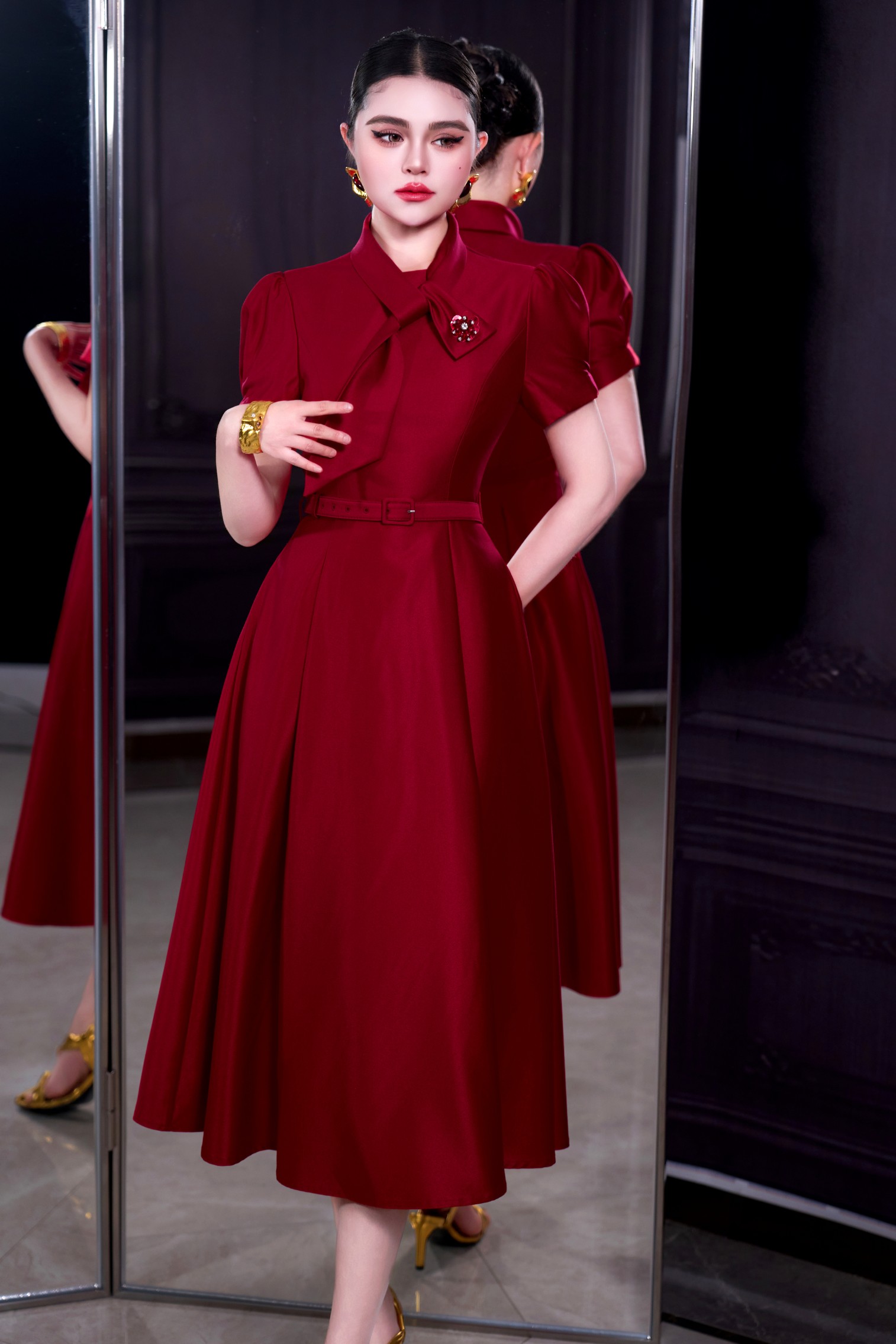 ZJYT Gaun Wanita Merah Tren 20 - Women'S Red Formal Wear ulasan dan harga