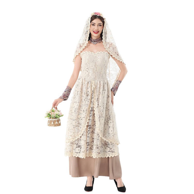Gaun Maxi Berenda Vintage untu - Lace Dress ulasan dan harga