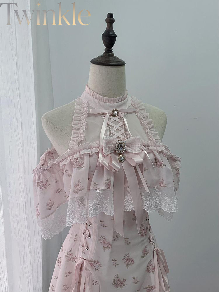 Gaun musim panas bermotif bung - Midi Dress ulasan dan harga