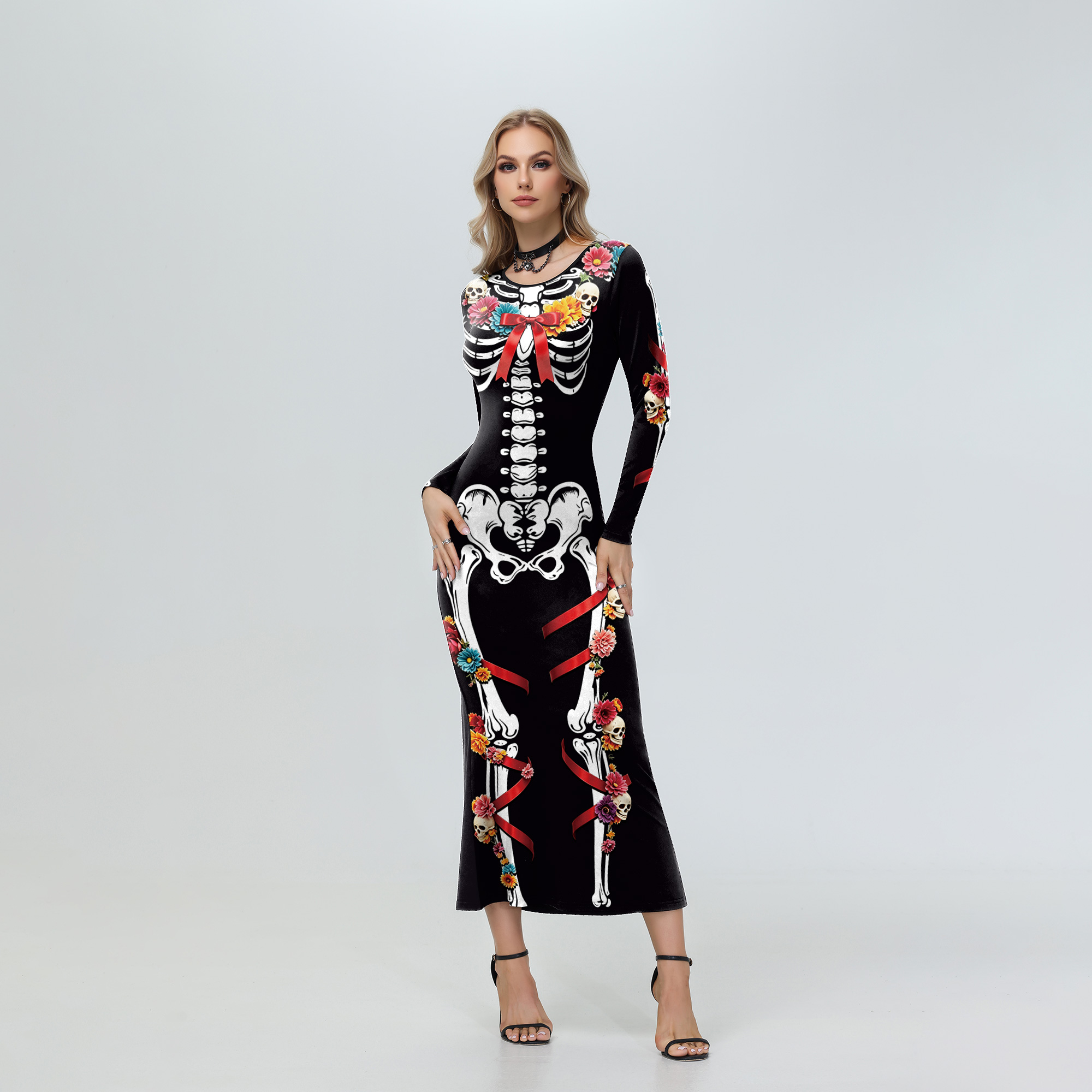 Gaun Midi Wanita Motif Bunga d - Women'S Red Formal Wear ulasan dan harga