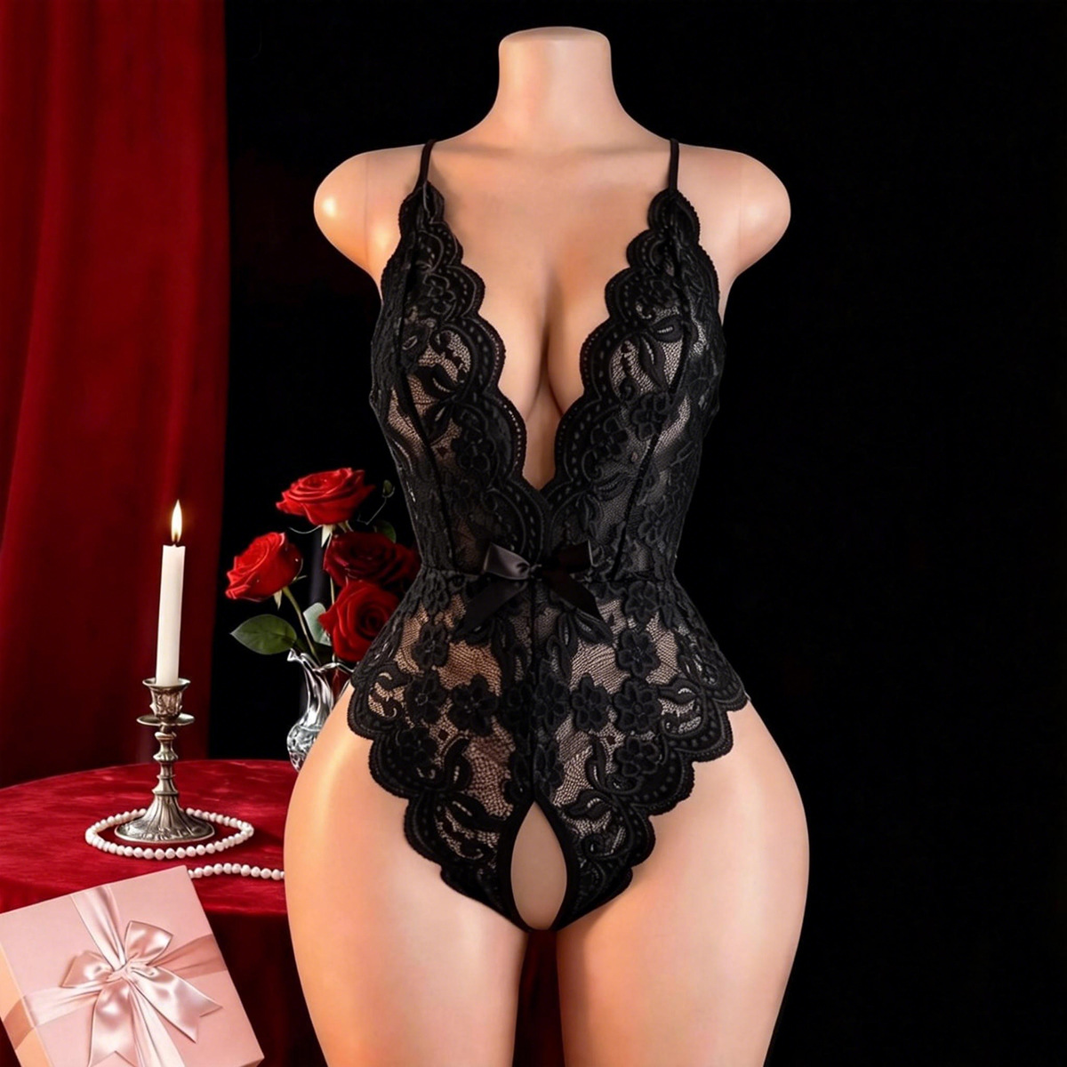 Lingerie Seksi Tanpa Celana Da - Lace Dress ulasan dan harga