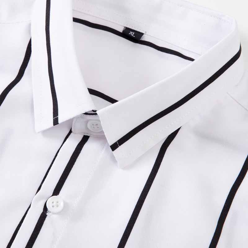 Kemeja Pria Bergaris Lengan Pa - Formal Dress ulasan dan harga