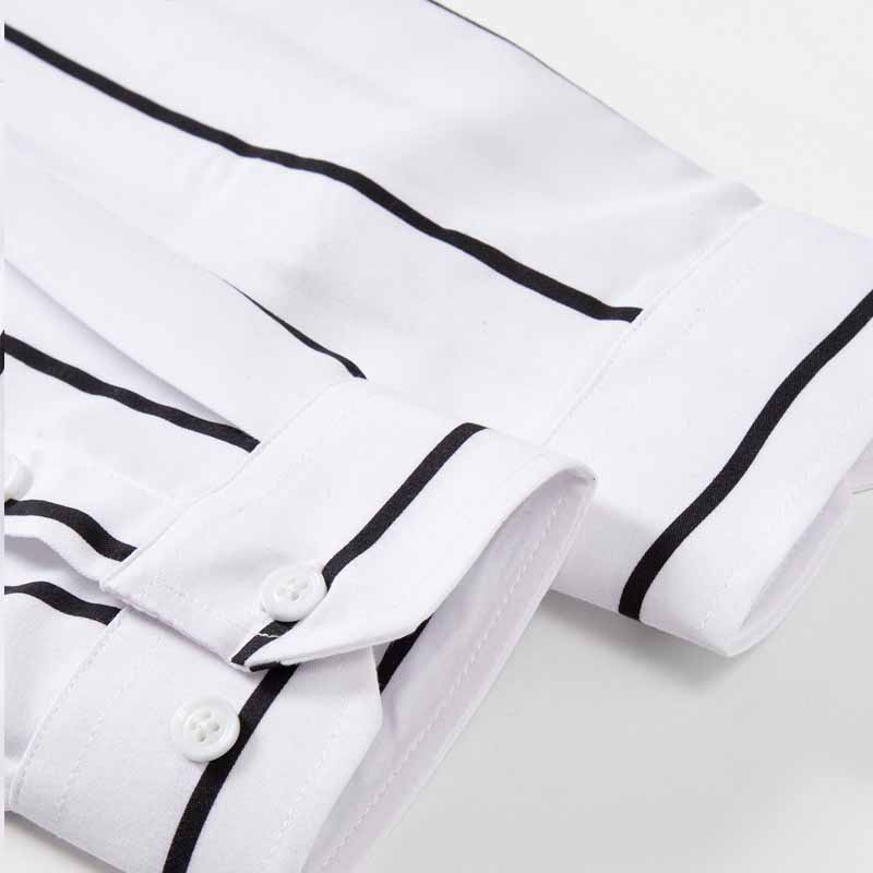 Kemeja Pria Bergaris Lengan Pa - Formal Dress ulasan dan harga