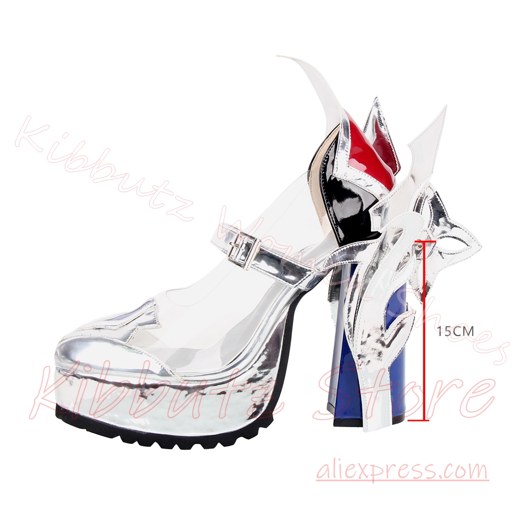 Sepatu Pesta Goth Fantasi deng - Pump Heel Block ulasan dan harga
