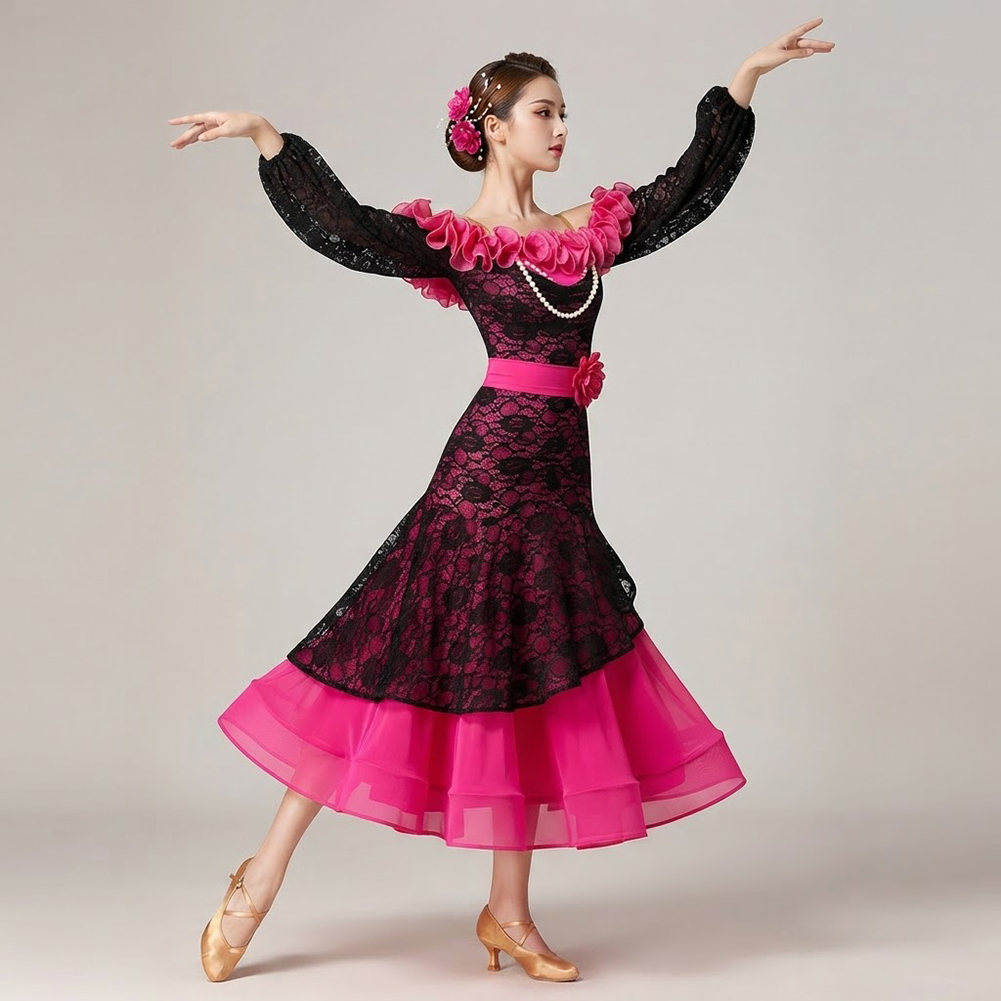 Gaun Dansa Wanita Warna Merah  - Women'S Red Formal Wear ulasan dan harga