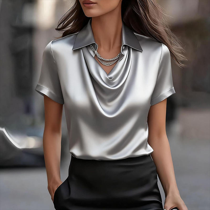 Kemeja Satin Wanita dan Blus W - Silk Blouse ulasan dan harga