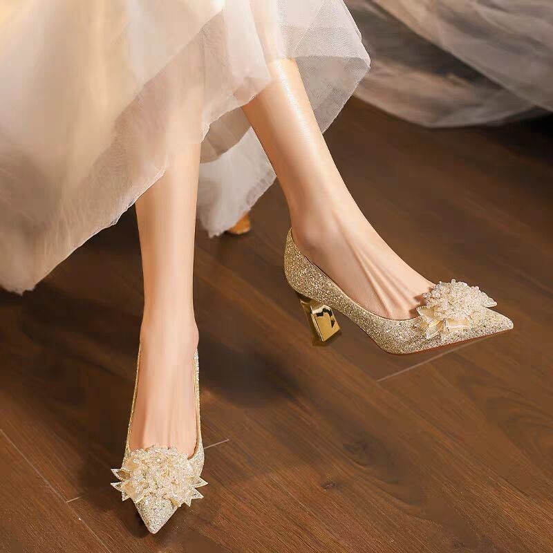 Sepatu Hak Blok Berhias Batu R - Pump Heel Block ulasan dan harga